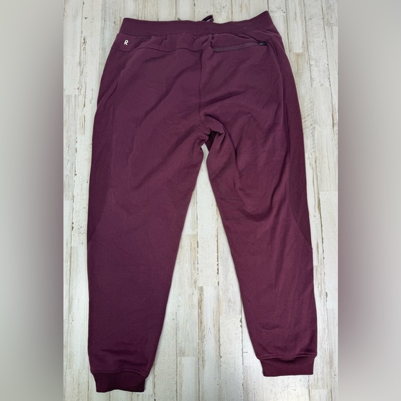 Right Of Way Jogger Pants Mens XL Burgundy Drawstring Casual Stretch - Picture 9 of 11